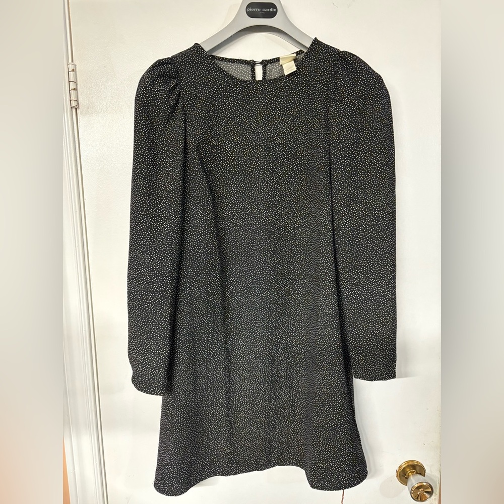 H&M Chic Black and White Long Sleeve Dress